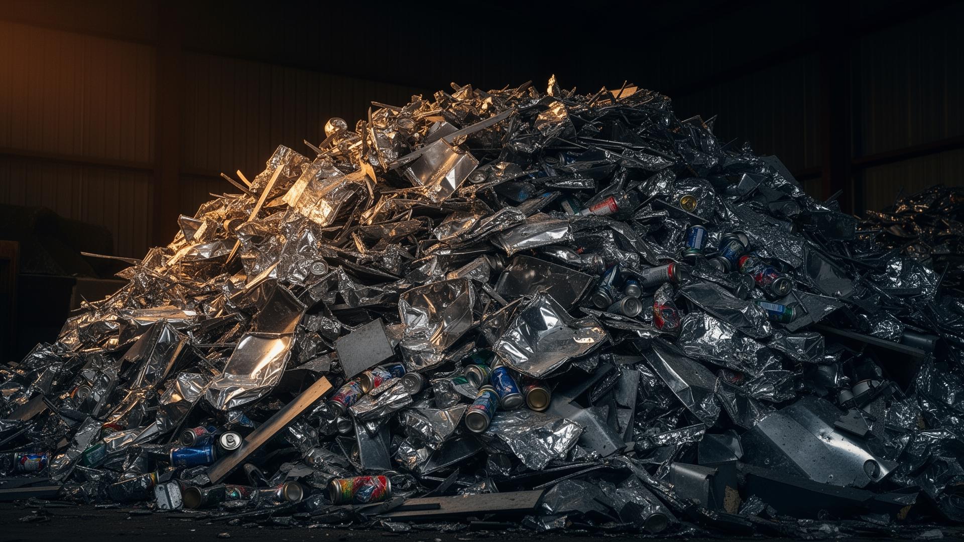 Aluminum scrap pile